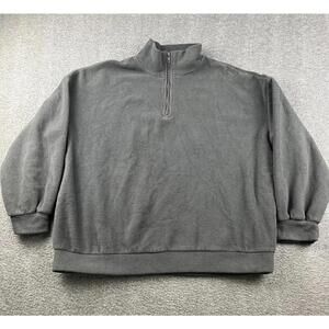 Dazy Men's‎ Gray Half-Zip Fleece Jacket Size Medium